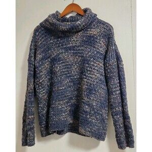 Elsamanda Sweater M Womens Anthropologie Wool Blend Chunky Mock Neck  Boho